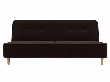 Прямой диван книжка Потрленд Микровельвет Коричневый