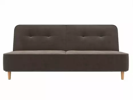 Прямой диван книжка Потрленд Велюр Коричневый