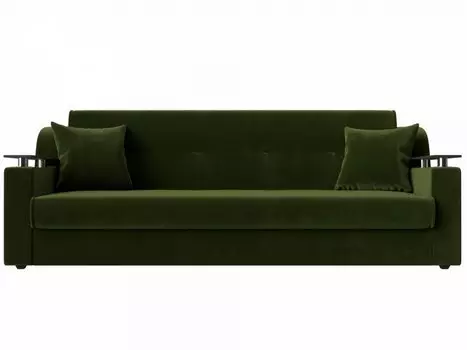 Диван прямой Книжка Сенатор Микровельвет Зеленый