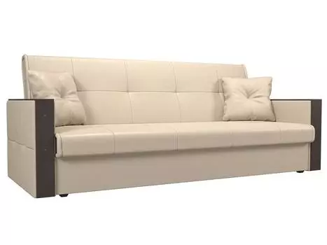 Прямой диван книжка Валенсия Экокожа Бежевый