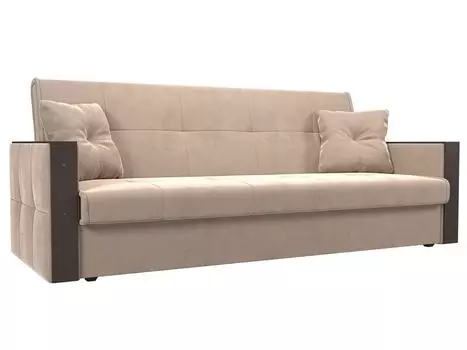 Прямой диван книжка Валенсия Велюр Бежевый