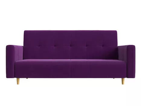 Прямой диван книжка Вест Микровельвет Фиолетовый