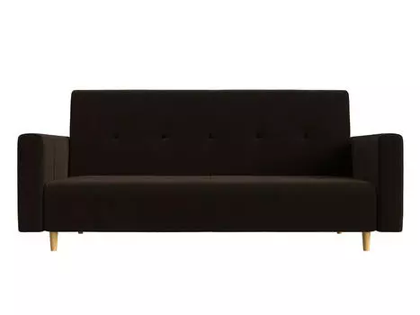 Прямой диван книжка Вест Микровельвет Коричневый