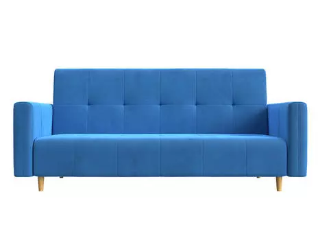 Прямой диван книжка Вест Велюр Голубой