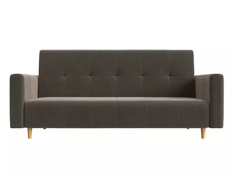 Прямой диван книжка Вест Велюр Коричневый