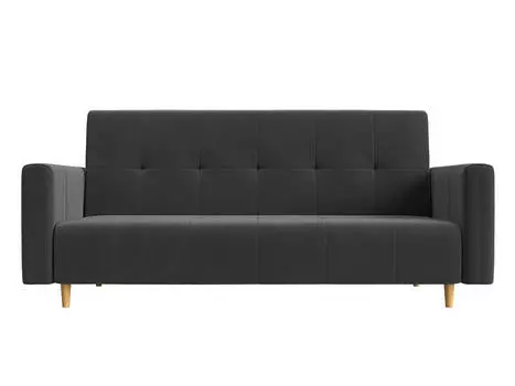 Прямой диван книжка Вест Велюр Серый