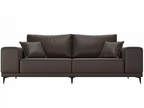 Диван прямой Льюес Экокожа Коричневый