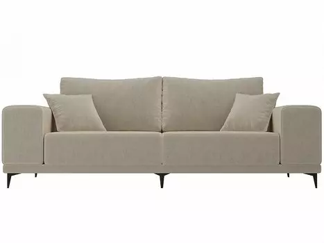 Диван прямой Льюес Микровельвет Бежевый