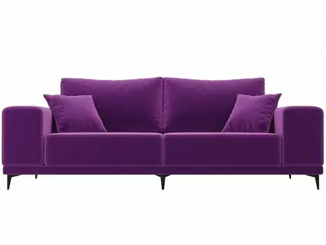Прямой диван Льюес Микровельвет Фиолетовый
