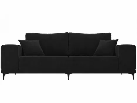 Диван прямой Льюес Велюр Чёрный