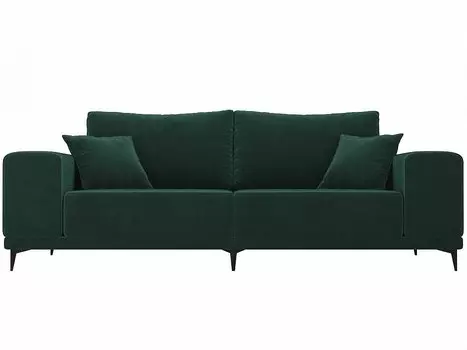 Диван прямой Льюес Велюр Зелёный