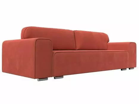 Прямой диван Лига-029 Микровельвет Коралловый