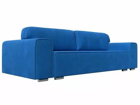 Прямой диван Лига-029 Велюр Голубой