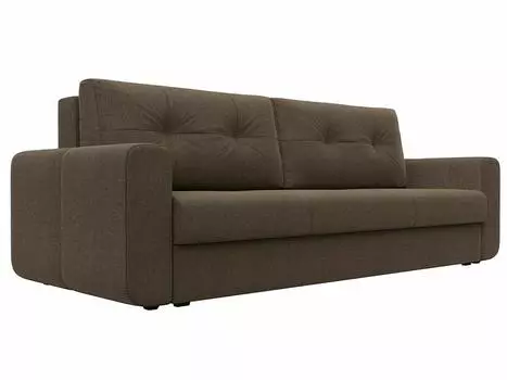 Прямой диван Лига-031 Рогожка Коричневый