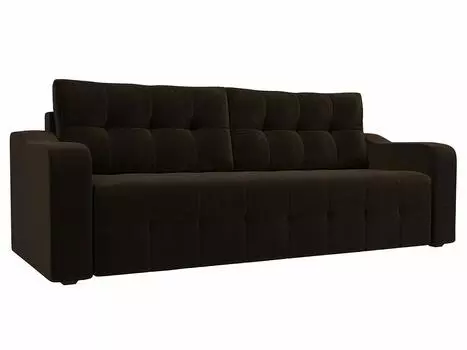 Прямой диван Лиссабон Микровельвет Коричневый