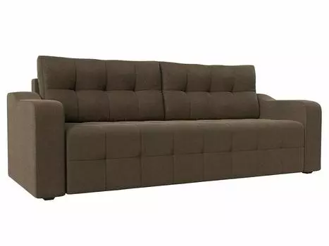 Прямой диван Лиссабон Рогожка Коричневый