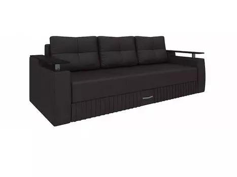 Прямой диван Лотос Экокожа Коричневый