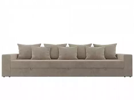 Диван прямой Майами Long Микровельвет Бежевый