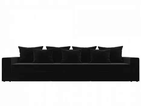 Диван прямой Майами Long Микровельвет Черный