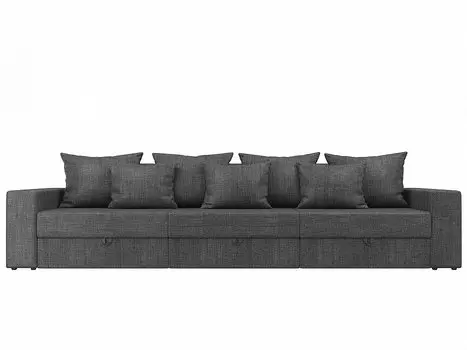 Прямой диван Мэдисон long Рогожка Серый