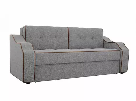 Прямой диван Манчестор Рогожка Серый/Коричневый