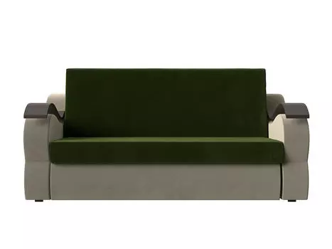 Прямой диван-аккордеон Меркурий 100 Микровельвет Зеленый Бежевый