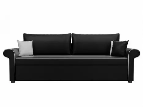 Диван прямой Милфорд Экокожа Черный