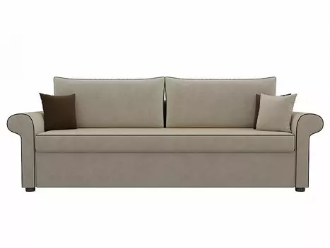 Диван прямой Милфорд Микровельвет Бежевый