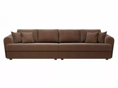 Прямой диван Милтон Рогожка Коричневый
