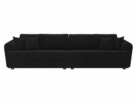 Диван прямой Милтон Велюр Черный
