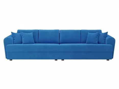 Прямой диван Милтон Велюр Голубой