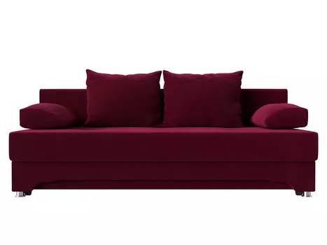 Диван прямой Ник-2 Микровельвет Красный