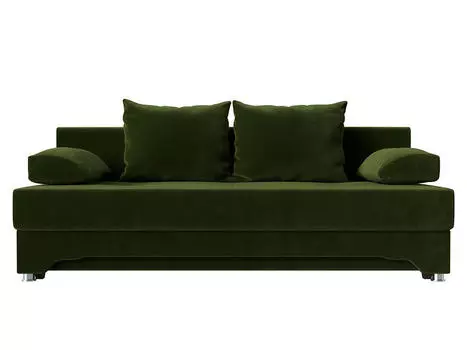 Диван прямой Ник-2 Микровельвет Зеленый