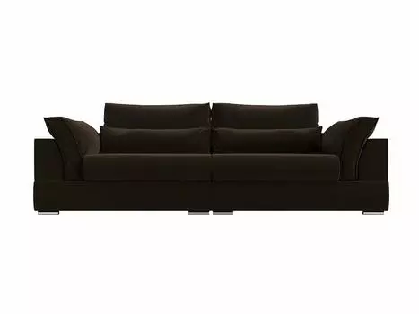 Прямой диван Пекин Микровельвет Коричневый