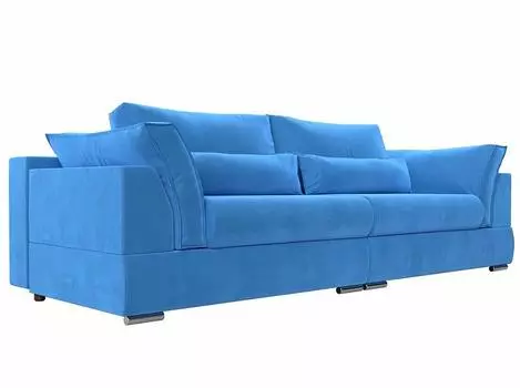 Прямой диван Пекин Велюр Голубой