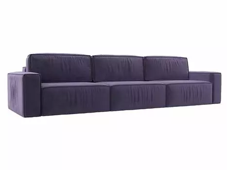 Прямой диван Прага Классик лонг Велюр Фиолетовый