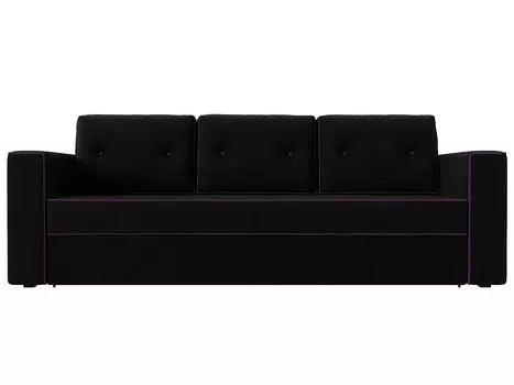 Диван прямой Принстон Велюр Черный
