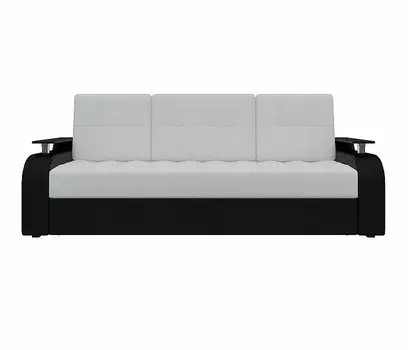 Прямой диван Ричард Экокожа Белый/Черный