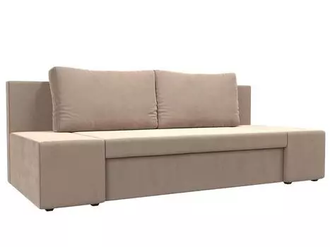 Прямой диван Сан Марко Велюр Бежевый