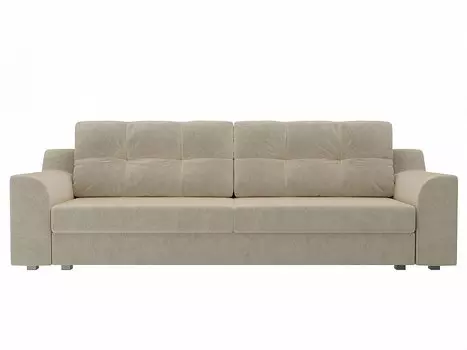 Прямой диван Сансара Микровельвет Бежевый