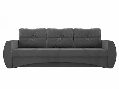 Диван прямой Сатурн Велюр Серый