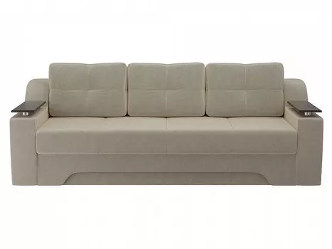 Диван прямой Сенатор Микровельвет Бежевый