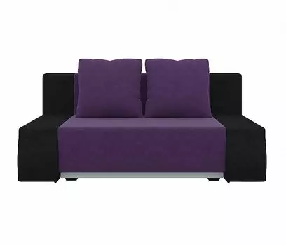 Прямой диван Шарль Люкс Микровельвет Фиолетовый/Черный