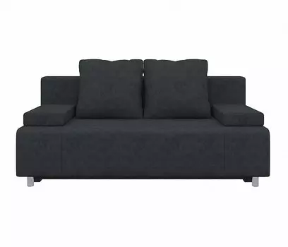 Прямой диван Шарль Микровельвет Черный