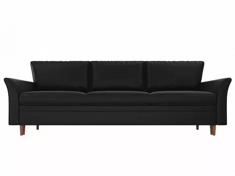 Диван прямой София Экокожа Черный