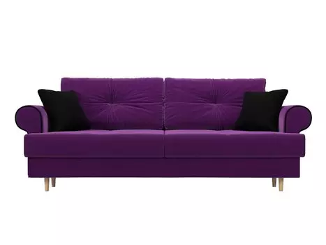 Прямой диван Сплин Микровельвет Фиолетовый