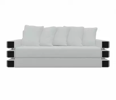 Прямой диван Венеция Экокожа Белый