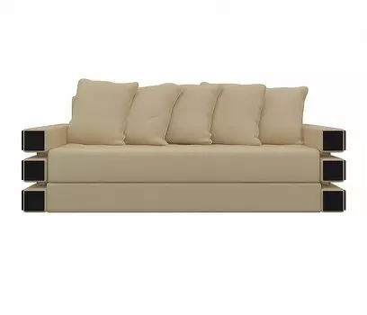 Диван прямой Венеция Экокожа Бежевый