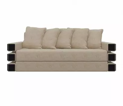 Диван прямой Венеция Микровельвет Бежевый