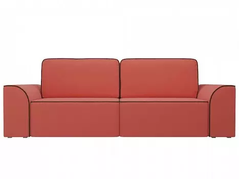 Прямой диван Вилсон Микровельвет Коралловый